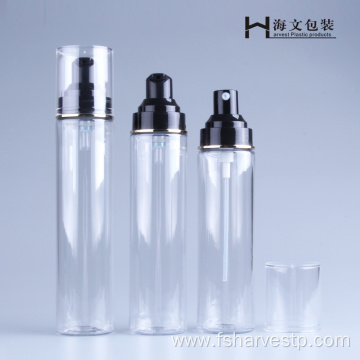 Cosmetic Plastic Bottle With Black Lotion Pump Dispenser